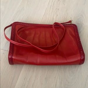 Vintage Salvatore Ferragamo red leather purse